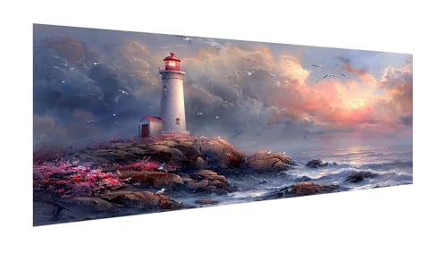 Diamond Painting Erwachsene Groß XXL 220x100cm,Diamant Painting Bilder Leuchtturm Diamant Paintings Kinder Weiße Taube,DIY Runder Vollbohrer Diamanten Malerei Kreuzstich Bastelset,Zimmer Deko X2-110 von Xhgtehng