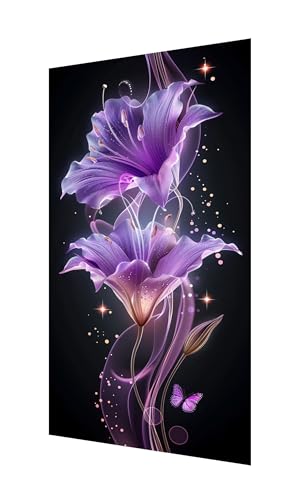 Diamond Painting Erwachsene Groß XXL 60x30cm, Diamant Painting Bilder Lilie Diamant Paintings Kinder Schmetterling, DIY Runder Vollbohrer Diamanten Malerei Kreuzstich Bastelset, Zimmer Deko X2-1146 von Xhgtehng