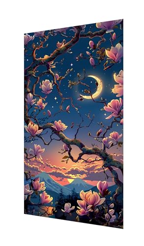 Diamond Painting Erwachsene Groß XXL 80x40cm, Diamant Painting Bilder Mond Diamant Paintings Kinder Blume, DIY Runder Vollbohrer Diamanten Malerei Stickerei Kreuzstich Bastelset, Zimmer Deko X2-1126 von Xhgtehng