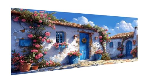 Diamond Painting Kabine Diamant Painting Bilder Erwachsene, 5D Diamond-painting Blume Malen Nach Zahle Kinder Anfänger, DIY Mosaikherstellung Basteln Mädchen Geschenke, Deko Wohnzimmer 140x70cm X2-121 von Xhgtehng