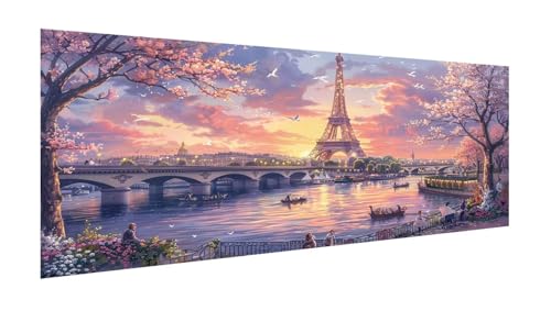 Diamond Painting Landschaft Diamant Painting Bilder Erwachsene, 5D Diamond-painting Eisenturm Malen Nach Zahle Kinder Anfänger, DIY Mosaikherstellung Basteln Mädchen, Deko Wohnzimmer 160x80cm X2-117 von Xhgtehng