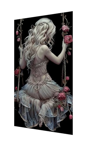 Diamond Painting Mädchen Diamant Painting Bilder Erwachsene, 5D Diamond-painting Rose Malen Nach Zahle Anfänger, DIY Mosaikherstellung Basteln Mädchen Geschenke, Deko Wohnzimmer 220x100cm X2-1103 von Xhgtehng