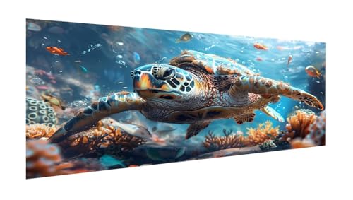 Diamond Painting Meeresschildkröten Diamant Painting Bilder Erwachsene, 5D Diamond-painting Fisch Malen Nach Zahle Anfänger, DIY Mosaikherstellung Basteln Mädchen, Deko Wohnzimmer 220x100cm X2-123 von Xhgtehng