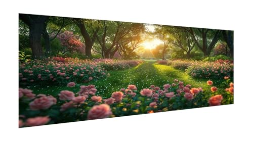 Diamond Painting Sonnenlicht Diamant Painting Bilder Erwachsene, 5D Diamond-painting Garten Malen Nach Zahle Kinder Anfänger, DIY Mosaikherstellung Basteln Mädchen, Deko Wohnzimmer 180x90cm X2-103 von Xhgtehng
