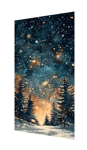 Diamond Painting Winter Diamant Painting Bilder Erwachsene, 5D Diamond-painting Schneeflocke Malen Nach Zahle Kinder Anfänger, DIY Mosaikherstellung Basteln Mädchen, Deko Wohnzimmer 60x30cm X2-1183 von Xhgtehng