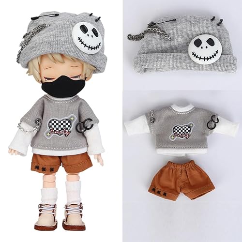 XiDonDon 1/12 BJD Puppenkleidung, Oberteil + Hose, Puppenzubehör-Set für OB11, 4,3 Zoll Puppenkörper, GSC, Body9 Toys Puppenkleidung (multicolored8) von XiDonDon