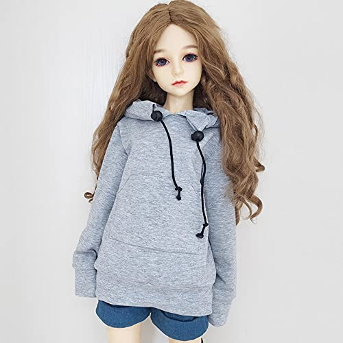 XiDonDon 30CM / 45CM / 60CM Puppenkleidung 1/3 1/4 1/6 BJD Puppenzubehör BJD SD DIY Mode Hoodie Spielzeug Puppen Kleidung (Gray,1/3) von XiDonDon