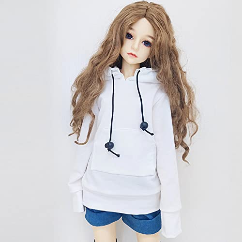 XiDonDon 30CM / 45CM / 60CM Puppenkleidung 1/3 1/4 1/6 BJD Puppenzubehör BJD SD DIY Mode Hoodie Spielzeug Puppen Kleidung (White,1/3) von XiDonDon