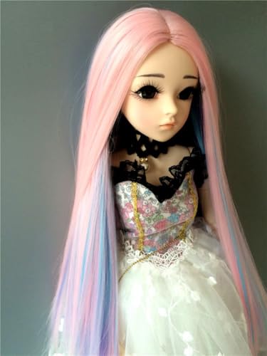 XiDonDon Nur Perücken 6-7" 7-8" 8-9" 1/3 1/4 1/6 BJD Perücke langes glattes Haar für Dal Pullip BJD SD LUTS DOD Dollfie Puppenzubehör (Nur Perücken) (Multicolor,Head Circumference 22-24cm) von XiDonDon