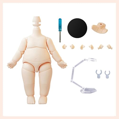 XiDonDon PVC-Tierpuppenkörper für GSC, 1/12 BJD-Puppenkopf, Actionfigur, Mädchen, Jungen, Spielzeug, Puppenzubehör (Peach Skin,Pear Body) von XiDonDon