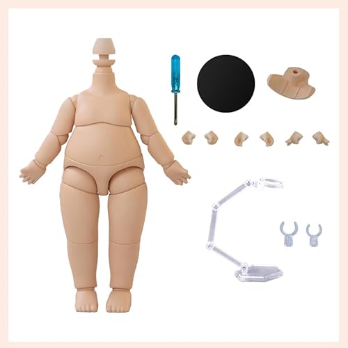 XiDonDon PVC-Tierpuppenkörper für GSC, 1/12 BJD-Puppenkopf, Actionfigur, Mädchen, Jungen, Spielzeug, Puppenzubehör (Suntan Skin,Lengthened pear Body) von XiDonDon