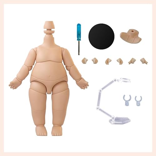 XiDonDon PVC-Tierpuppenkörper für GSC, 1/12 BJD-Puppenkopf, Actionfigur, Mädchen, Jungen, Spielzeug, Puppenzubehör (Suntan Skin,Pear Body) von XiDonDon