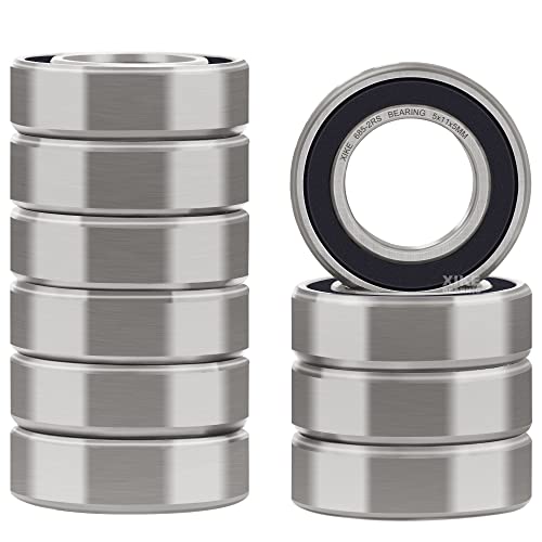 XiKe 685-2RS Kugellager mit Doppeldichtung 5x11x5mm Chromstahl und Vorgeschmiert, 685RS Miniatur-Rillenkugellager, 10er Pack XiKe 685-2RS Kugellager mit Doppeldichtung 5x11x5mm Chromstahl und Vorgeschmiert, 685RS Miniatur-Rillenkugellager, 10er Pack von XiKe