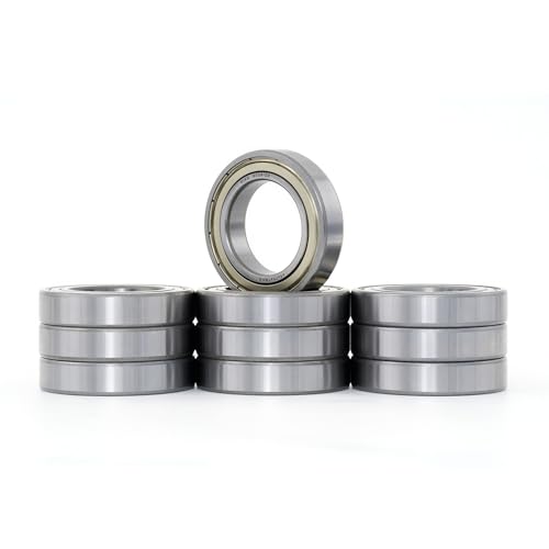 XiKe 10 Stück 609ZZ Mini Kugellager 10x22x6mm Chromstahl und Vorgeschmiert, 609-2Z Rillenkugellager mit Doppelter Metalldichtung. von XiKe