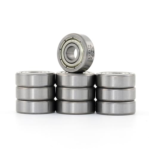 XiKe 10 Stück 604ZZ Mini Kugellager 4x12x4mm Chromstahl und Vorgeschmiert, 604-2Z Rillenkugellager mit Doppelter Metalldichtung. von XiKe