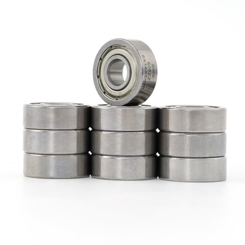 XiKe 10 Stück 605ZZ Mini Kugellager 5x14x5mm Chromstahl und Vorgeschmiert, 605-2Z Rillenkugellager mit Doppelter Metalldichtung. XiKe 10 Stück 605ZZ Mini Kugellager 5x14x5mm Chromstahl und Vorgeschmiert, 605-2Z Rillenkugellager mit Doppelter Metalldichtung. von XiKe