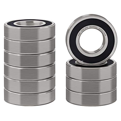 XiKe 6206-2RS Kugellager 30x62x16mm Chromstahl und Vorgeschmiert, 6206RS Rillenkugellager mit Gummi Doppeldichtung, 10er-Packung XiKe 6206-2RS Kugellager 30x62x16mm Chromstahl und Vorgeschmiert, 6206RS Rillenkugellager mit Gummi Doppeldichtung, 10er-Packung von XiKe