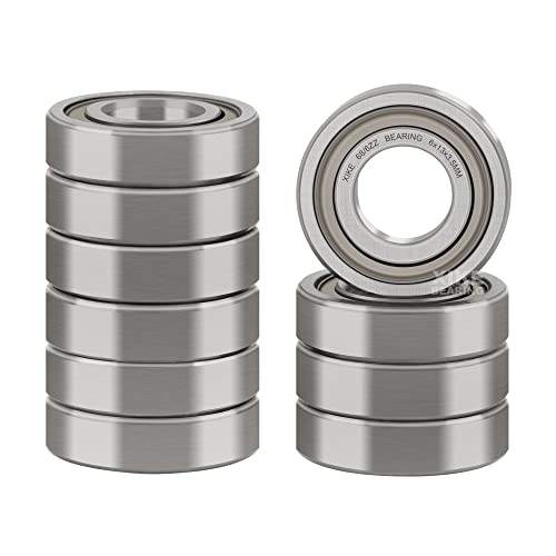 XiKe 10 Stück 686ZZ Mini Kugellager 6x13x5mm Chromstahl und Vorgeschmiert, 686-2Z Rillenkugellager mit Doppelter Metalldichtung. von XiKe