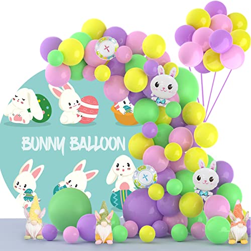 84 Mehrfarbige Luftballons Bunt Helium, XiXiRan 2 stücke Folienballon, Hase Osterhase Helium Mylar Autos Ballons Kits für Kinder Party Geburtstag Baby Shower Decor Lieferant Kinder Geschenk von XiXiRan