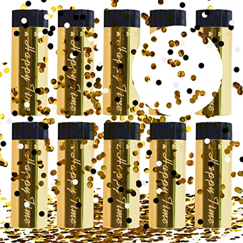 Konfettikanone Geburtstag, XiXiRan Konfetti Popper Hochzeit, Konfetti Gold, Party Popper Konfetti, Party Konfettikanone Weiß, Konfetti Pistolen Set, Confetti Cannons, Konfetti Bombe (Gold) von XiXiRan