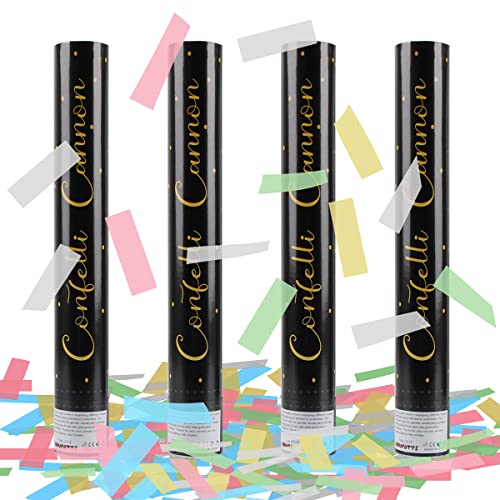 Konfettikanone Klebreispapier*4pcs, XiXiRan Konfettikanone Geburtstag, Party Popper, Konfetti Pistolen Set, Konfetti Bombe, Konfetti Shooter, Konfettikanone Gender Reveal, Konfetti Kanonen Poppers Konfettikanone Klebreispapier*4pcs, XiXiRan Konfettikanone Geburtstag, Party Popper, Konfetti Pistolen Set, Konfetti Bombe, Konfetti Shooter, Konfettikanone Gender Reveal, Konfetti Kanonen Poppers von XiXiRan