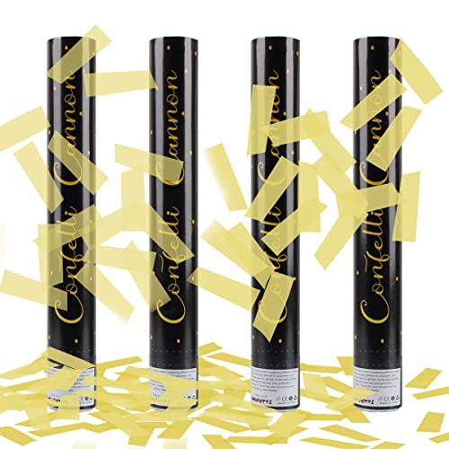 XiXiRan Konfettikanone Set - Klebreispapier*4pcs, Party Popper, Pistolen, Bombe, Shooter, Gender Reveal, Poppers für Geburtstag und Feiern von XiXiRan