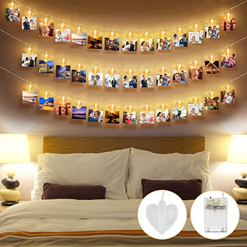 XiXiRan LED Fotoclips Lichterkette, Foto Kette Wand zum Aufhängen, 3M 20 LEDs Fotoclips Lichterkette für Zimmer Deko, Fotoleine Fotokette mit Klammern Licht XiXiRan LED Fotoclips Lichterkette, Foto Kette Wand zum Aufhängen, 3M 20 LEDs Fotoclips Lichterkette für Zimmer Deko, Fotoleine Fotokette mit Klammern Licht von XiXiRan