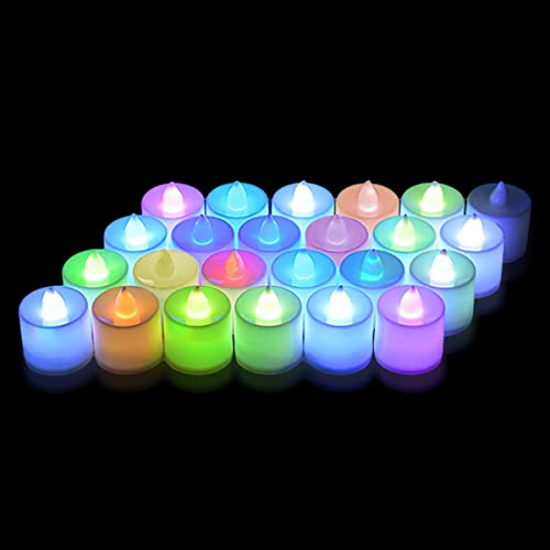 XiXiRan LED Teelichter Outdoor, 24pcs LEDteelichter Flackernd, Elektrische Teelichters, LED Kerzen Weihnachten, Flammenlose Kerzenfarbe, Batteriebetriebene Deko Kerzen, Tischkerzen XiXiRan LED Teelichter Outdoor, 24pcs LEDteelichter Flackernd, Elektrische Teelichters, LED Kerzen Weihnachten, Flammenlose Kerzenfarbe, Batteriebetriebene Deko Kerzen, Tischkerzen von XiXiRan