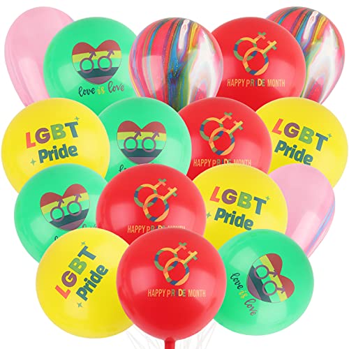 XiXiRan LGBT Luftballons Bunt 16 Stück für Geburtstag Luftballons für Luftballons Girlande Luftballons Regenbogen farben LGBTQ Accessoires von XiXiRan