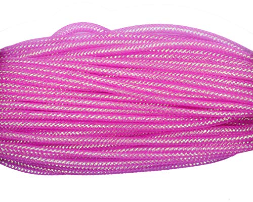XiXiboutique 22,7 m Netzrohr, Deko-Schlauch, flexibel, metallisch, für Kränze, Cyberlox CRIN Handwerk, 8 mm, Rosa XiXiboutique 22,7 m Netzrohr, Deko-Schlauch, flexibel, metallisch, für Kränze, Cyberlox CRIN Handwerk, 8 mm, Rosa von XiXiboutique