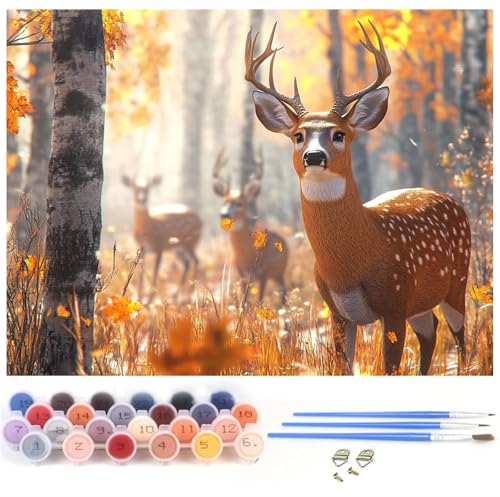 Malen Nach Zahlen Erwachsene Herbst Malen Nach Zahlen Reh, DIY Bastelset Erwachsene Knitterfreie Leinwand Kit für Kinder und Anfänger Mit 3-Pinseln und Acrylfarbe, Geschenke für Frauen 90x120cm y-1186 Malen Nach Zahlen Erwachsene Herbst Malen Nach Zahlen Reh, DIY Bastelset Erwachsene Knitterfreie Leinwand Kit für Kinder und Anfänger Mit 3-Pinseln und Acrylfarbe, Geschenke für Frauen 90x120cm y-1186 von Xiaboor