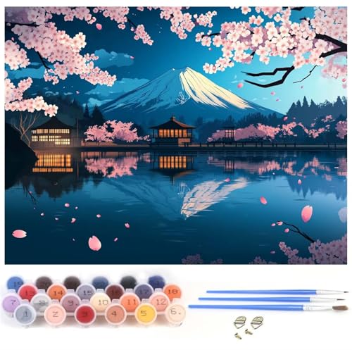 Malen Nach Zahlen Erwachsene Japan Malen Nach Zahlen Berg, DIY Bastelset Erwachsene Knitterfreie Leinwand Kit für Kinder Anfänger Mit 3-Pinseln und Acrylfarbe, Geschenke für Frauen 100x120cm y-1215 Malen Nach Zahlen Erwachsene Japan Malen Nach Zahlen Berg, DIY Bastelset Erwachsene Knitterfreie Leinwand Kit für Kinder Anfänger Mit 3-Pinseln und Acrylfarbe, Geschenke für Frauen 100x120cm y-1215 von Xiaboor