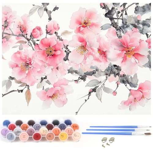 Malen Nach Zahlen Erwachsene Japan Malen Nach Zahlen Blume, DIY Bastelset Erwachsene Knitterfreie Leinwand Kit für Kinder und Anfänger Mit 3-Pinseln und Acrylfarbe, Geschenke für Frauen 60x80cm y-1206 Malen Nach Zahlen Erwachsene Japan Malen Nach Zahlen Blume, DIY Bastelset Erwachsene Knitterfreie Leinwand Kit für Kinder und Anfänger Mit 3-Pinseln und Acrylfarbe, Geschenke für Frauen 60x80cm y-1206 von Xiaboor