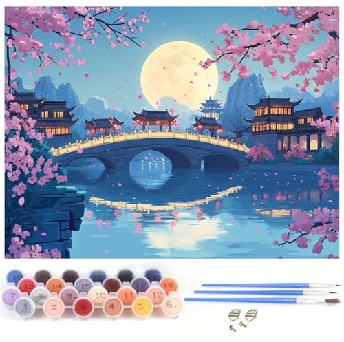 Malen Nach Zahlen Erwachsene Japan Malen Nach Zahlen Landschaft, DIY Bastelset Erwachsene Knitterfreie Leinwand Kit für Kinder Anfänger Mit Pinseln und Acrylfarbe, Geschenke für Frauen 60x80cm y-1198 Malen Nach Zahlen Erwachsene Japan Malen Nach Zahlen Landschaft, DIY Bastelset Erwachsene Knitterfreie Leinwand Kit für Kinder Anfänger Mit Pinseln und Acrylfarbe, Geschenke für Frauen 60x80cm y-1198 von Xiaboor