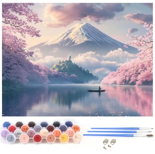 Malen Nach Zahlen Erwachsene Japan Malen Nach Zahlen Meer, DIY Bastelset Erwachsene Knitterfreie Leinwand Kit für Kinder Anfänger Mit 3-Pinseln und Acrylfarbe, Geschenke für Frauen 100x120cm y-1202 von Xiaboor