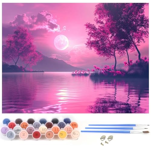 Malen Nach Zahlen Erwachsene Japan Malen Nach Zahlen Meer, DIY Bastelset Erwachsene Knitterfreie Leinwand Kit für Kinder und Anfänger Mit 3-Pinseln und Acrylfarbe, Geschenke für Frauen 90x120cm y-1201 von Xiaboor
