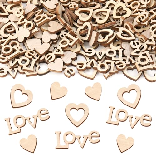 Xialvyu 300 Stück Streudeko Hochzeit Holzherzen Deko 3 Stile Streudeko Holz Konfetti für Tischdeko Hochzeit, Verlobbung, Valentinstag Xialvyu 300 Stück Streudeko Hochzeit Holzherzen Deko 3 Stile Streudeko Holz Konfetti für Tischdeko Hochzeit, Verlobbung, Valentinstag von Xialvyu