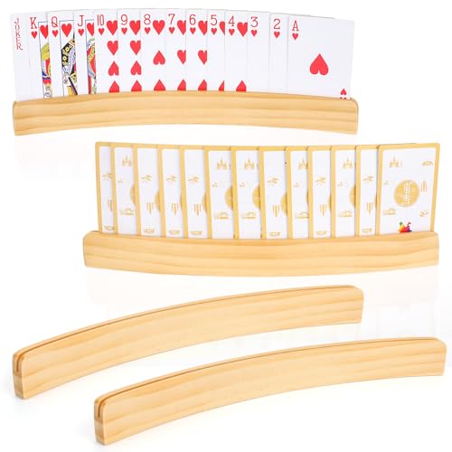 Xialvyu 4 Stück Kartenhalter Kinder Holz,Multifunktional Kartenhalter Spielkarten Freisprech Spielkartenhalter aus Holz für Kinder Senioren Erwachsen Xialvyu 4 Stück Kartenhalter Kinder Holz,Multifunktional Kartenhalter Spielkarten Freisprech Spielkartenhalter aus Holz für Kinder Senioren Erwachsen von Xialvyu