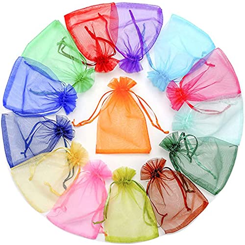 100 Stück Organzasäckchen, 15 x 20 cm Schmuckbeutel Farbe Organza Taschen mit Kordelzug, Geschenkbeutel für Hochzeiten Partys, Organzabeutel Hochzeit Säckli Beutel Geschen von Xiang