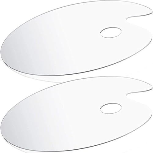 2 Stück Mischpalette Stücke Mischpaletten für Ölfarben Acryl Transparent Oval Art Palette mit Griffloch für DIY Kunst Malerei 2 Stück Mischpalette Stücke Mischpaletten für Ölfarben Acryl Transparent Oval Art Palette mit Griffloch für DIY Kunst Malerei von Xianjuun