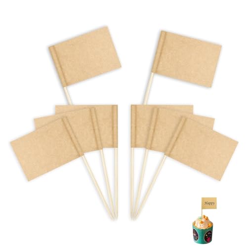 200 Stk Leere Zahnstocher Flaggen,kraftpapier Flagge Zahnstocher,Flaggenpicker,Zahnstocher Papierfähnchen,Kraftpapier Fähnchen Zum Beschriften,Cupcake Fähnchen,Klein DIY Cocktail Zahnstocher,für Party 200 Stk Leere Zahnstocher Flaggen,kraftpapier Flagge Zahnstocher,Flaggenpicker,Zahnstocher Papierfähnchen,Kraftpapier Fähnchen Zum Beschriften,Cupcake Fähnchen,Klein DIY Cocktail Zahnstocher,für Party von Xianjuun