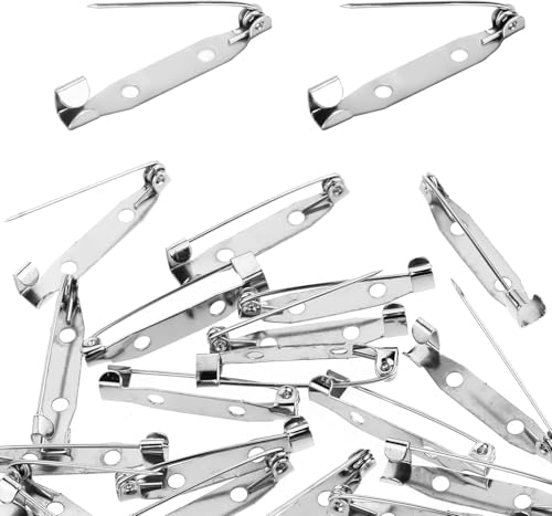 200x Anstecknadel mit Loch – Anstecknadeln in Weißgold-Optik (2 cm) – Rostfreie Metallnadeln für DIY-Schmuck, Textilien & Bastelprojekte – Perfekt für Broschen, Namensschilder & Event-Accessoires von Xianjuun
