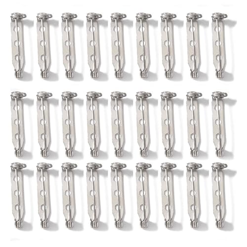 50 Stück Broschennadeln Sicherheitsnadeln für Schmuck Handwerk, 25mm für Hochzeit Boutonnieres Pin Making Abzeichen Handwerk Schmuck Herstellung ﻿ von Xianjuun