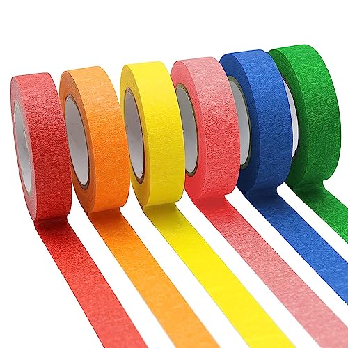Xianjuun 6 Rollen Kreppband Bunt Tape Se Abdeckband Washitape Buntes Farbiges Klebeband Maibaum für Journaling-15mm*12m Xianjuun 6 Rollen Kreppband Bunt Tape Se Abdeckband Washitape Buntes Farbiges Klebeband Maibaum für Journaling-15mm*12m von Xianjuun