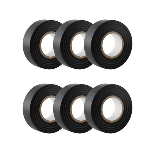 Xianjuun 6er Isolierband Schwarz Gewebeband Schwarz in 15mm & 19mm (je 3x15m) Textil Klebeband für Kabelbäume, Auto, Motorrad & Haushalt Hitzebeständig, reißfest lösemittelfrei von Xianjuun