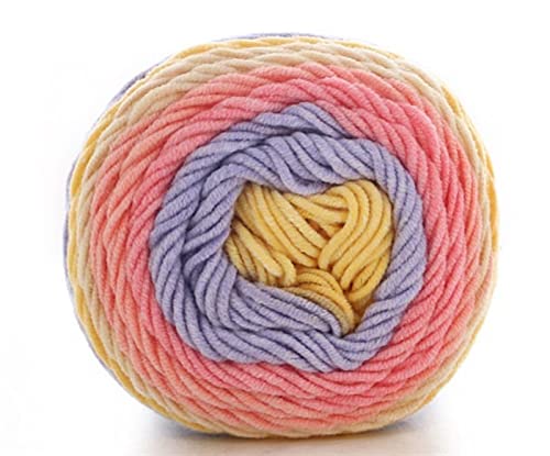100 g segmentgefärbtes Garn, 5 Stränge, Wolle, handgefertigt, Strickgarn für Pullover, Mützen, Schals, Sofakissen (01) von Xiao Hua