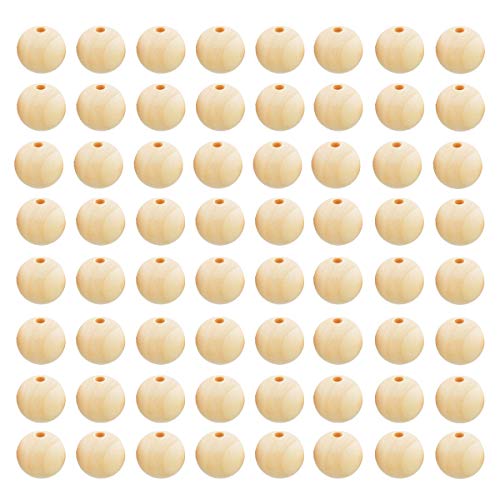 1000 Stück 10 mm Holzperlen, unlackiert, natürliche Holzperlen, runde Kugeln, lose Perlen für DIY, Handwerk, Schmuck, Armband, Halskette, Herstellung von Xiao Hua