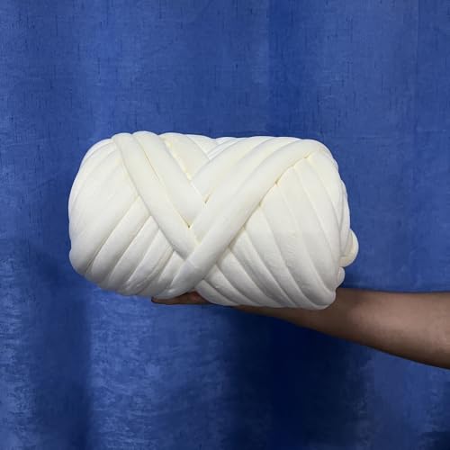 250 g grobes Garn für Armstricken, Häkeln, Decke, weiche, extra Baumwolle, waschbar, Schlauch, sperriges Riesengarn für Weben, Basteln, Häkeln, DIY, Sofa, Bett, Decke, Kissen, Haustierbett, Weiß 250 g grobes Garn für Armstricken, Häkeln, Decke, weiche, extra Baumwolle, waschbar, Schlauch, sperriges Riesengarn für Weben, Basteln, Häkeln, DIY, Sofa, Bett, Decke, Kissen, Haustierbett, Weiß von Xiao Hua