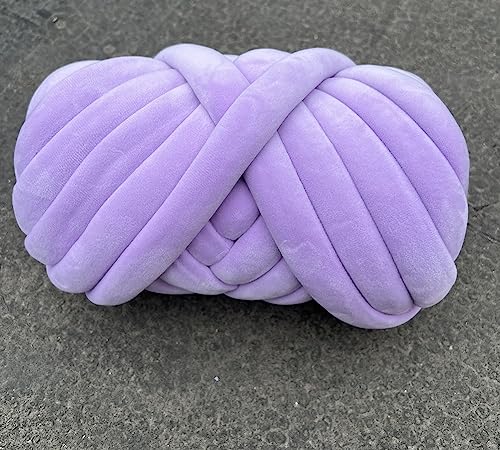250 g grobes Garn für Armstricken, Häkeln, Decke, weiche, extra Baumwolle, waschbar, Schlauch, sperriges Riesengarn für Weben, Basteln, Häkeln, Sofa, Bett, Decke, Kissen, Haustierbett, Hellviolett 250 g grobes Garn für Armstricken, Häkeln, Decke, weiche, extra Baumwolle, waschbar, Schlauch, sperriges Riesengarn für Weben, Basteln, Häkeln, Sofa, Bett, Decke, Kissen, Haustierbett, Hellviolett von Xiao Hua