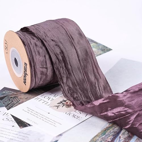 9,1 m langes Stoffband, seidenähnlich, zerknitterte Bänder, für Geschenkverpackungen, Korb, Kränze, Schleifen, Heimveranstaltungen, Dekoration, Weihnachtsbaumspitze, Schleifen, A04 9,1 m langes Stoffband, seidenähnlich, zerknitterte Bänder, für Geschenkverpackungen, Korb, Kränze, Schleifen, Heimveranstaltungen, Dekoration, Weihnachtsbaumspitze, Schleifen, A04 von Xiao Hua